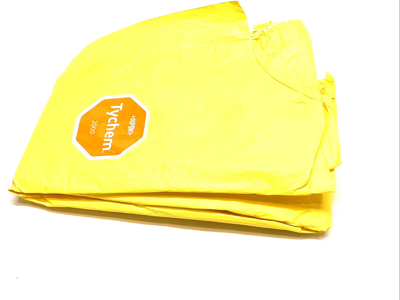 QC127SYLXL001200 | DuPont Tychem 2000 Coverall XL Yellow Attached Hood LOT OF 4 - New - Maverick Industrial Sales