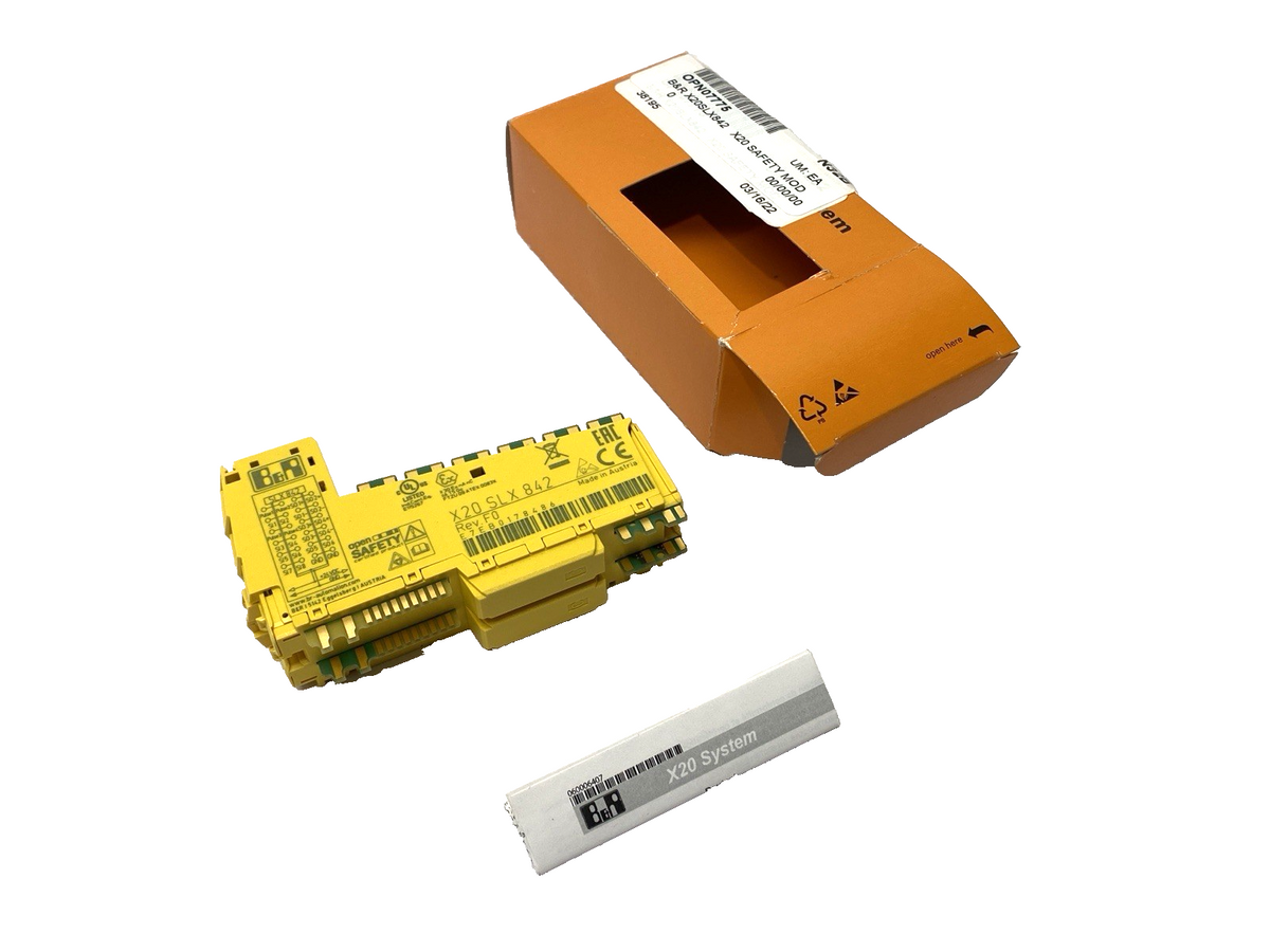 B&R X20SLX842 Rev. F0 Safety I/O Module 8 Safe Digital Inputs 4 Pulse Outputs - Maverick Industrial Sales