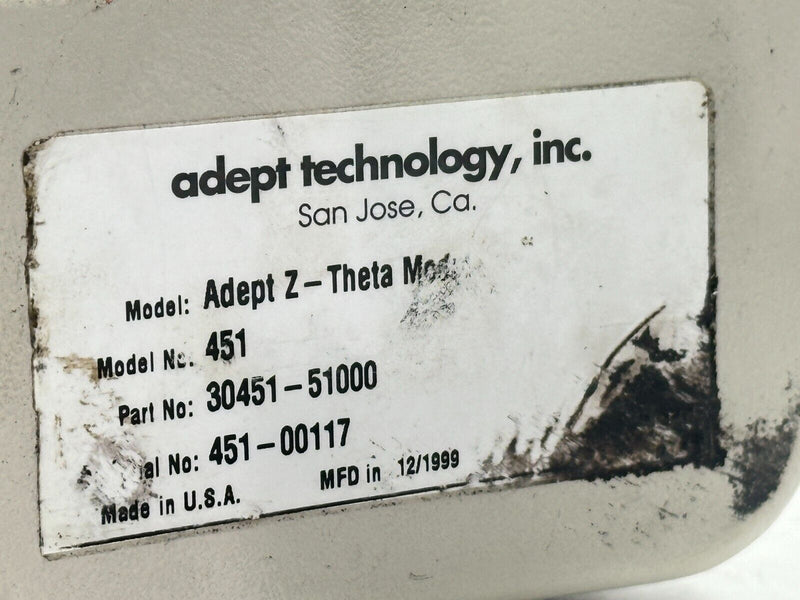 Adept Technologies 30451-51000 Adept Z Theta Module Robot Arm w/ Chad 368813019 - Maverick Industrial Sales