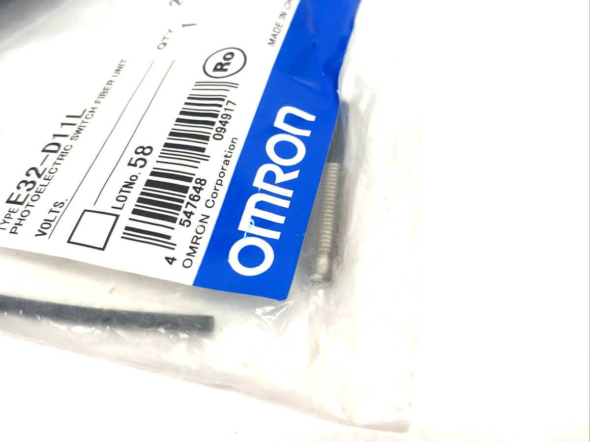 E32-D11L 2M | Omron Fiber Optic Diffuse-Reflective Sensor Unit 2m Cable - New - Maverick Industrial Sales