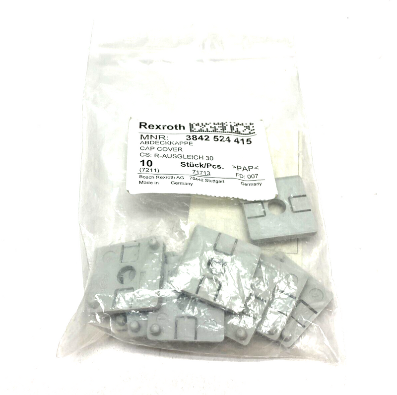 Bosch Rexroth 3842524415 Extrusion Profile Cap Cover Grey PKG OF 10 - Maverick Industrial Sales