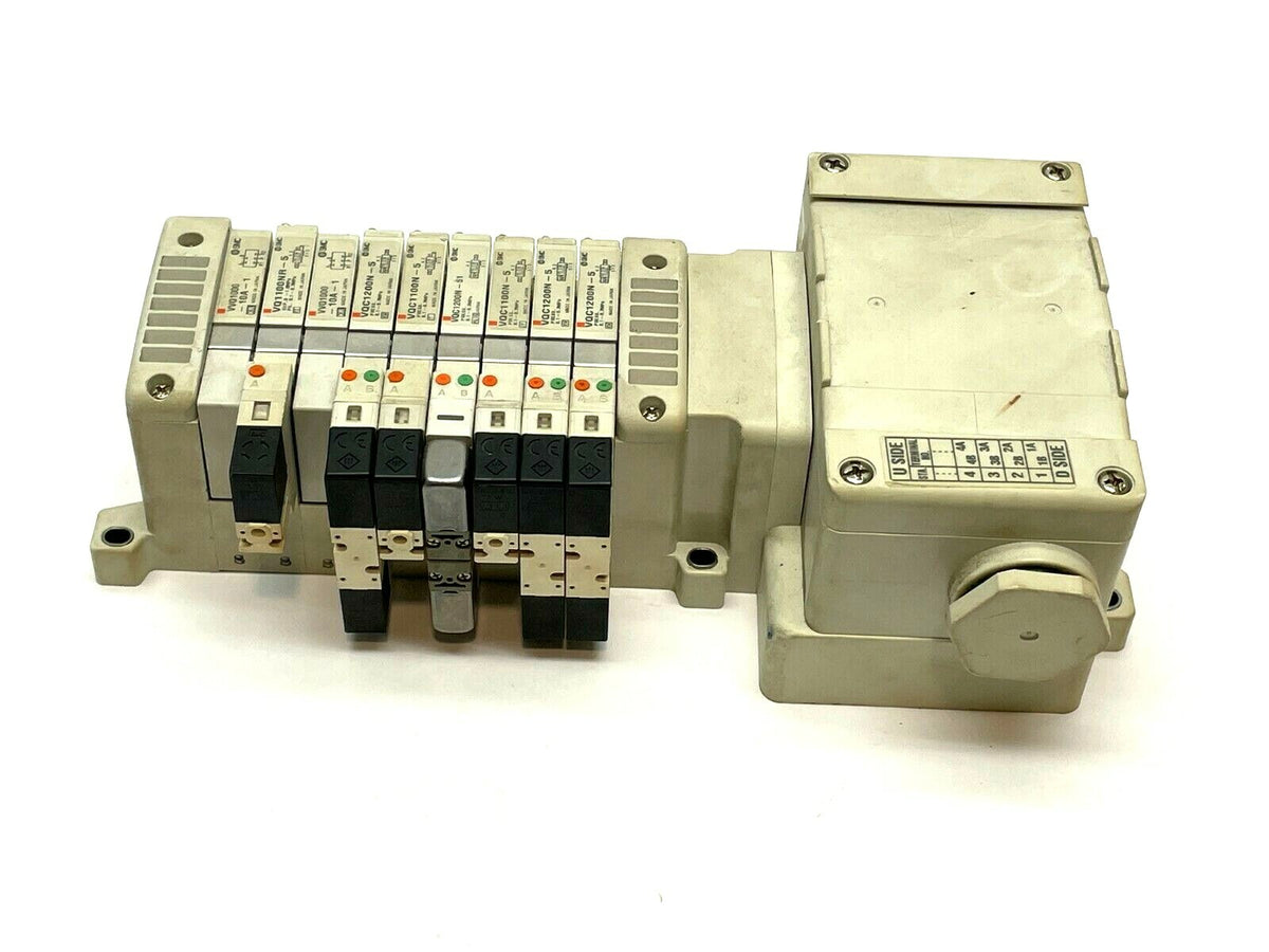VV5QC11-09N3TD0-S | SMC Manifold Base w/ Terminal Box and Solenoids - Maverick Industrial Sales