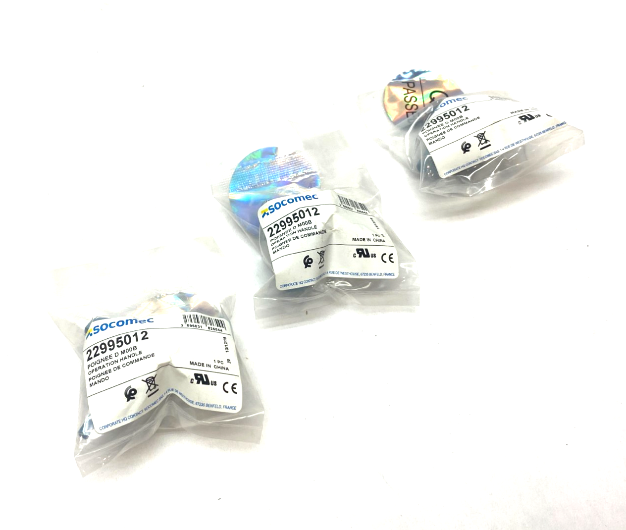 Socomec 22995012 Operation Handle POIGNEE D M00B LOT OF 3 - Maverick Industrial Sales