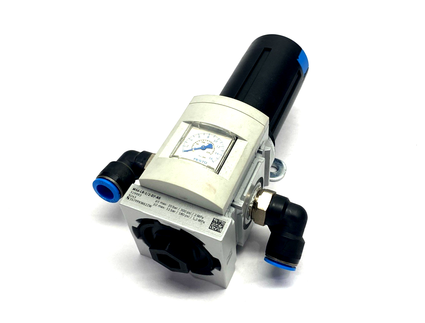 Festo MS6-LR-1/2-D7-AS Pressure Regulator G 1/2 529993 - Used - Maverick Industrial Sales