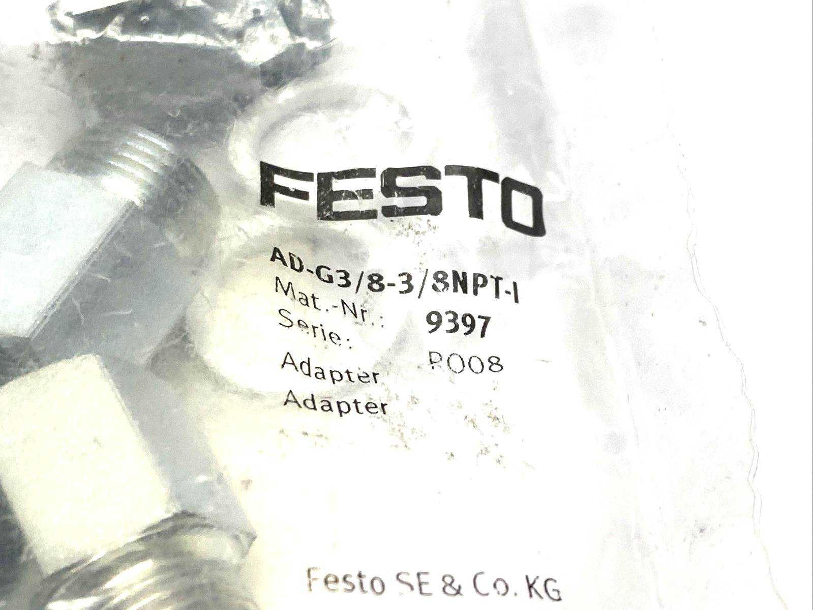 Festo AD-G3/8-3/8NPT-I Adapter G3/8" To 3/8" NPT 9397 10-PK - Maverick Industrial Sales