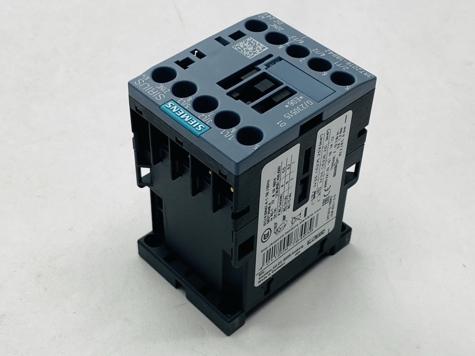 Siemens 3RT2016-1BB42 Power Contactor 3-Pole 9A 4kW 400V 24VDC - Maverick Industrial Sales