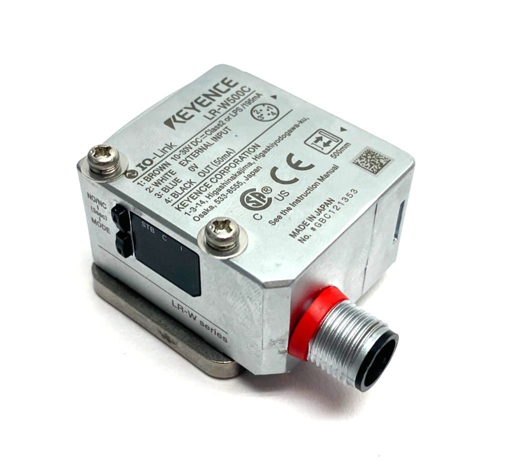 Keyence LR-W500C Self-Contained Full-Spectrum Sensor M12 4-Pin Connector - Maverick Industrial Sales
