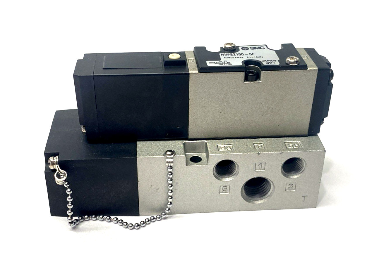 SMC NVFS2100-5F Pneumatic Solenoid Valve 24VDC 4/5-Port - Maverick Industrial Sales