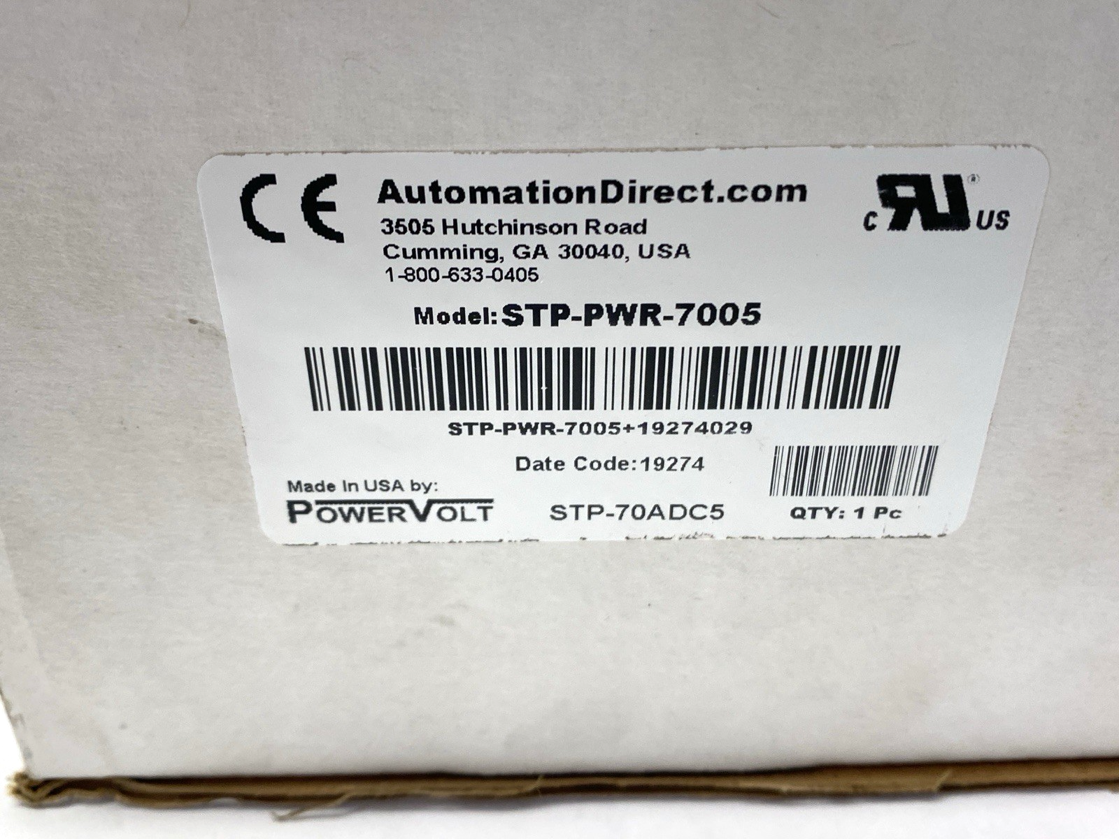 Automation Direct STP-PWR-7005 Linear Power Supply 70VDC 5A - Maverick Industrial Sales