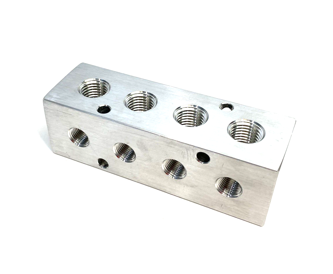 None | 270-Degree Aluminum Block Manifold 4-Station - New Other - Maverick Industrial Sales