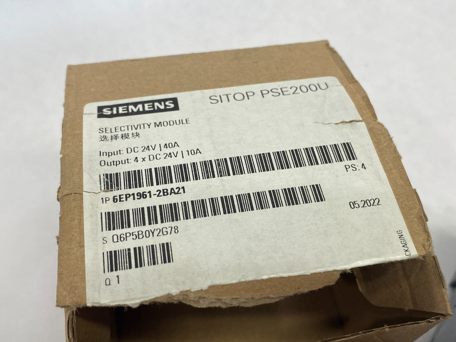 Siemens 6EP1961-2BA21 SITOP PSE200U Selectivity Module, 4-Channel Output - Maverick Industrial Sales