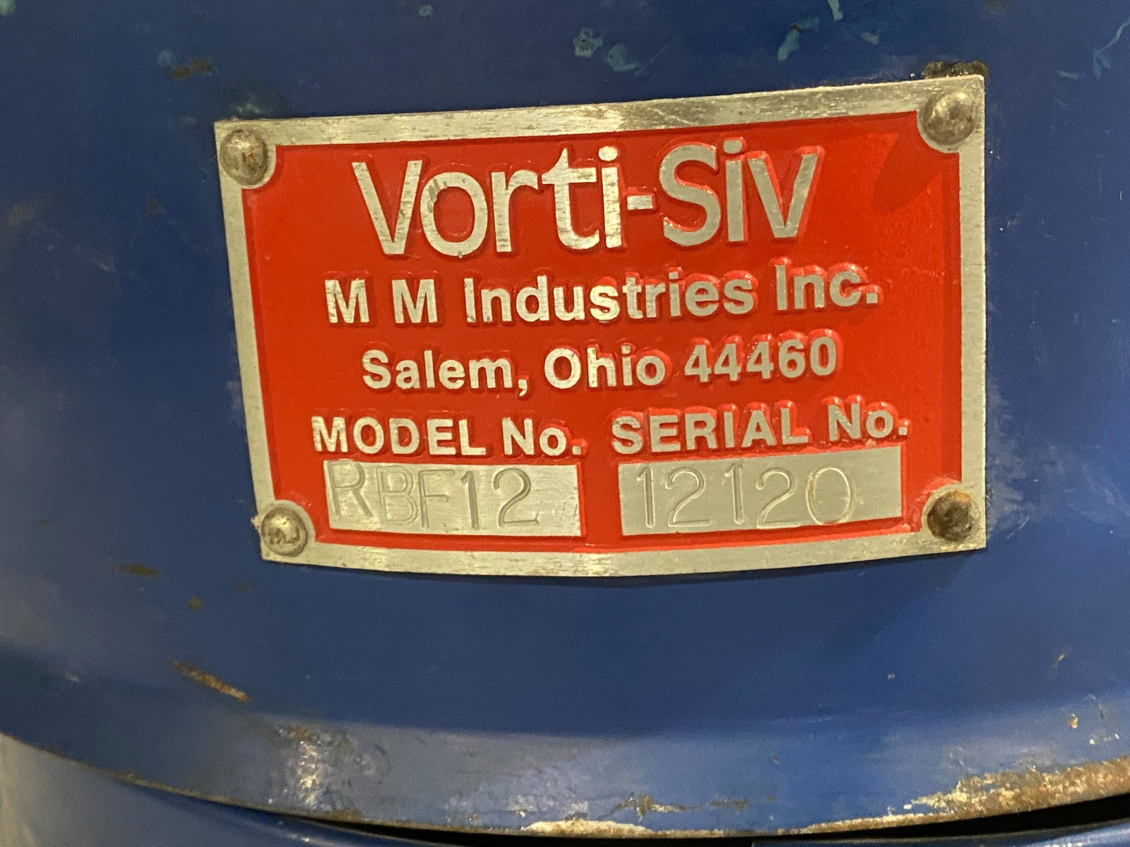 RBF -12 | Vorti Siv RBF-12 Straining Machine - Used - Maverick Industrial Sales