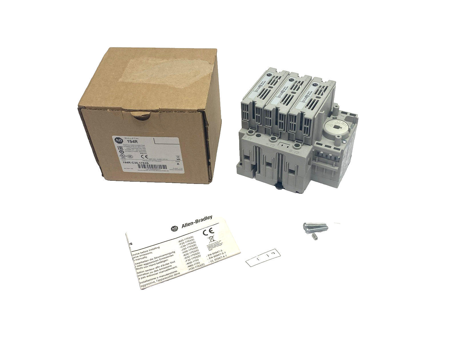 Allen Bradley 194R-C30-1753S Ser. A Disconnect Switch - Maverick Industrial Sales