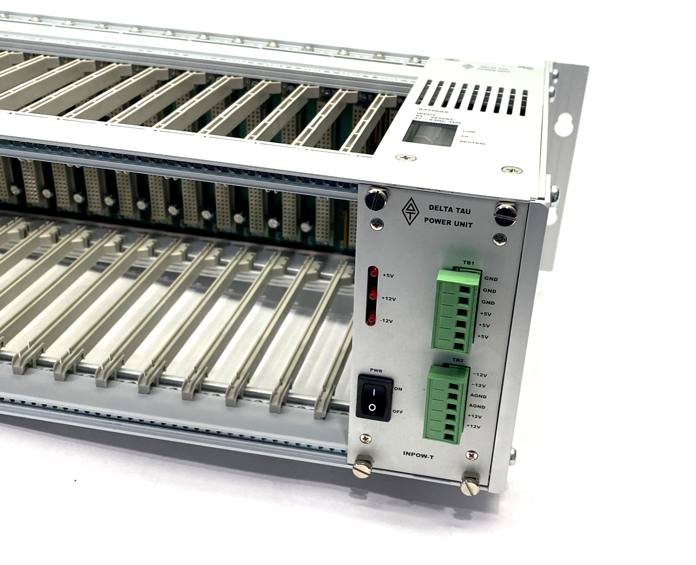 Delta Tau DT9A00-00-0007-00-SETA P/PMAC Chassis, 18 Slot Rack & Power Supply - Maverick Industrial Sales