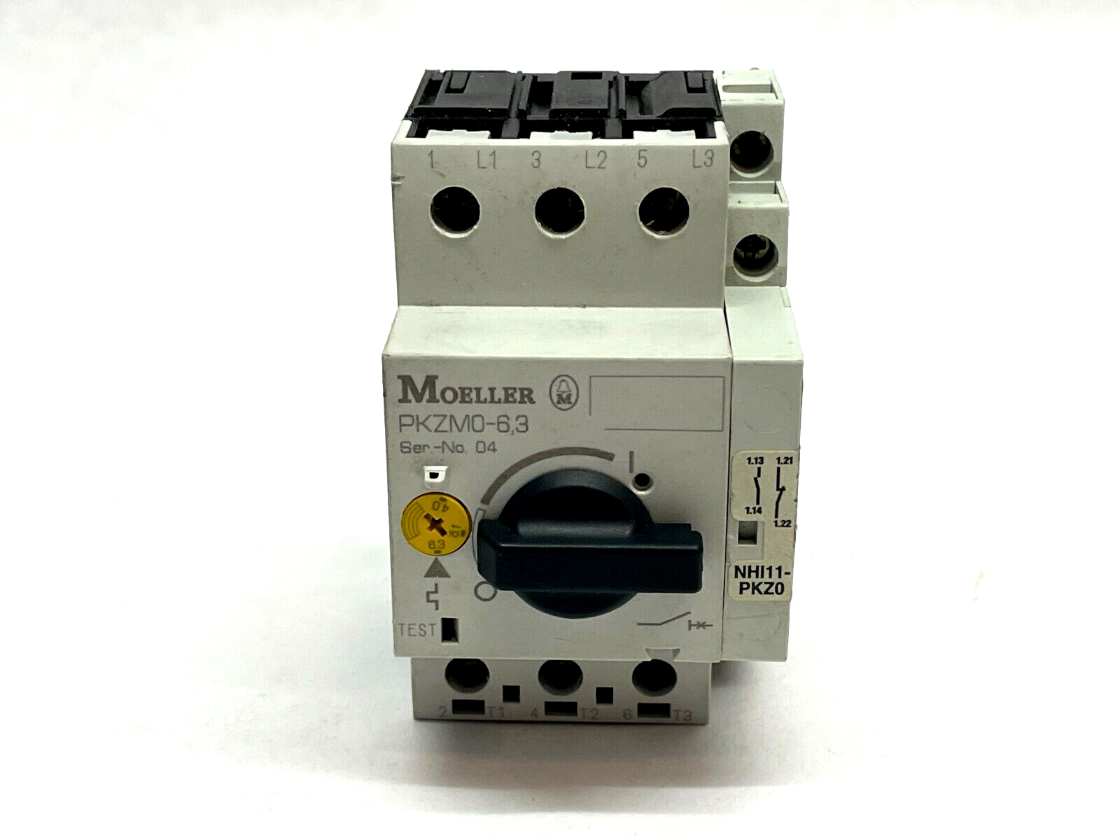 Moeller PKZM0-6,3 Motor Protector Circuit Breaker w/ Auxiliary Contact - Maverick Industrial Sales
