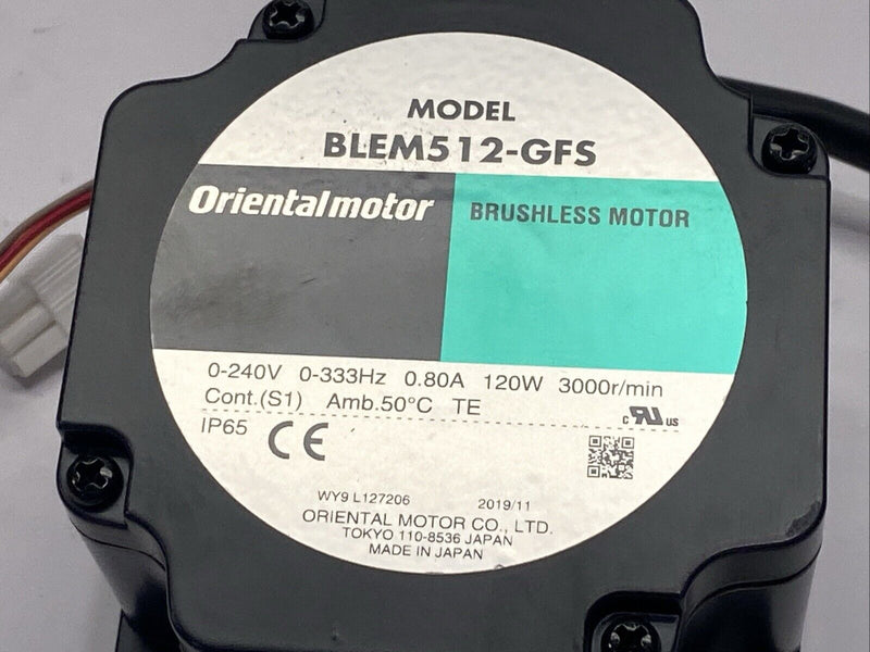 Oriental Motor BLEM512-GFS BLE Series Brushless DC Pinion Shaft Motor 1/6HP 120W - Maverick Industrial Sales