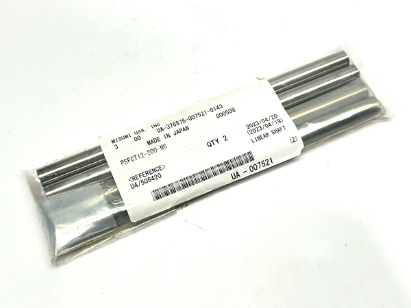 Misumi PSFCT12-200-M6 Linear Rotary Shaft 12mm Dia 200mm L QTY 4 - Maverick Industrial Sales