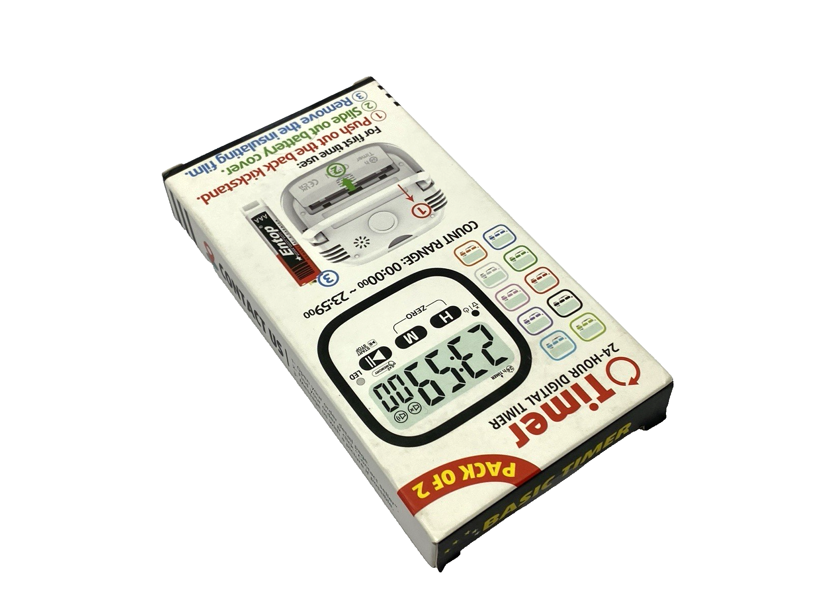 24 Hour Digital Kitchen Timer PACK OF 2 - Maverick Industrial Sales