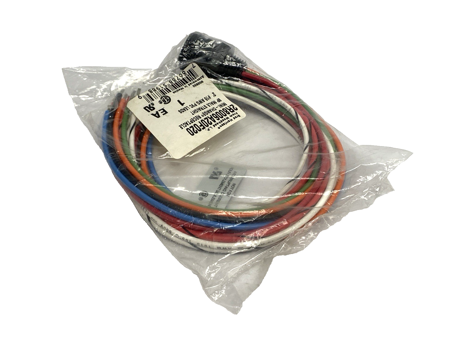 Brad Harrison Woodhead 2R8006A20F020 Mini-Change Receptacle 8P Male Straight 2' - Maverick Industrial Sales
