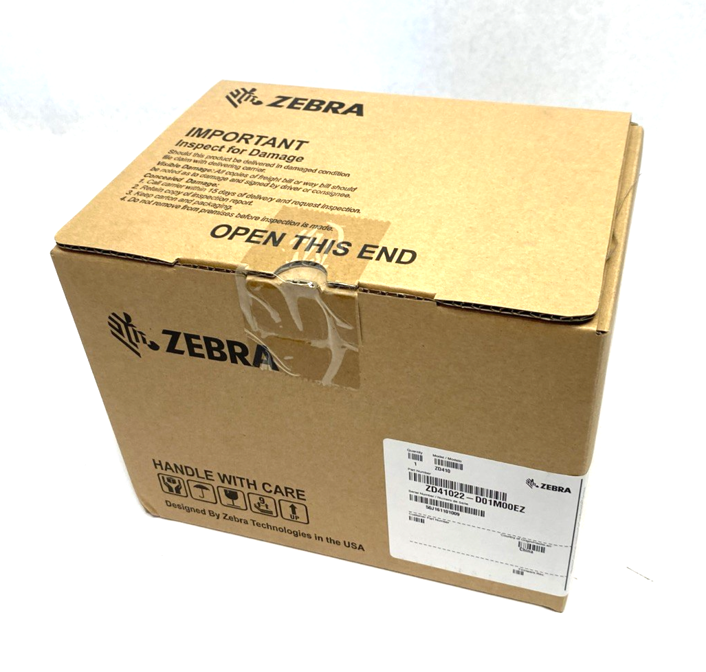 Zebra ZD410 Compact Barcode Printer ZD41022-D01M00EZ, USB & Bluetooth Interface - Maverick Industrial Sales