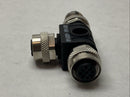 Escha 6030664 T-Connector M12 2x Female 1x Male 5-Pin - Maverick Industrial Sales