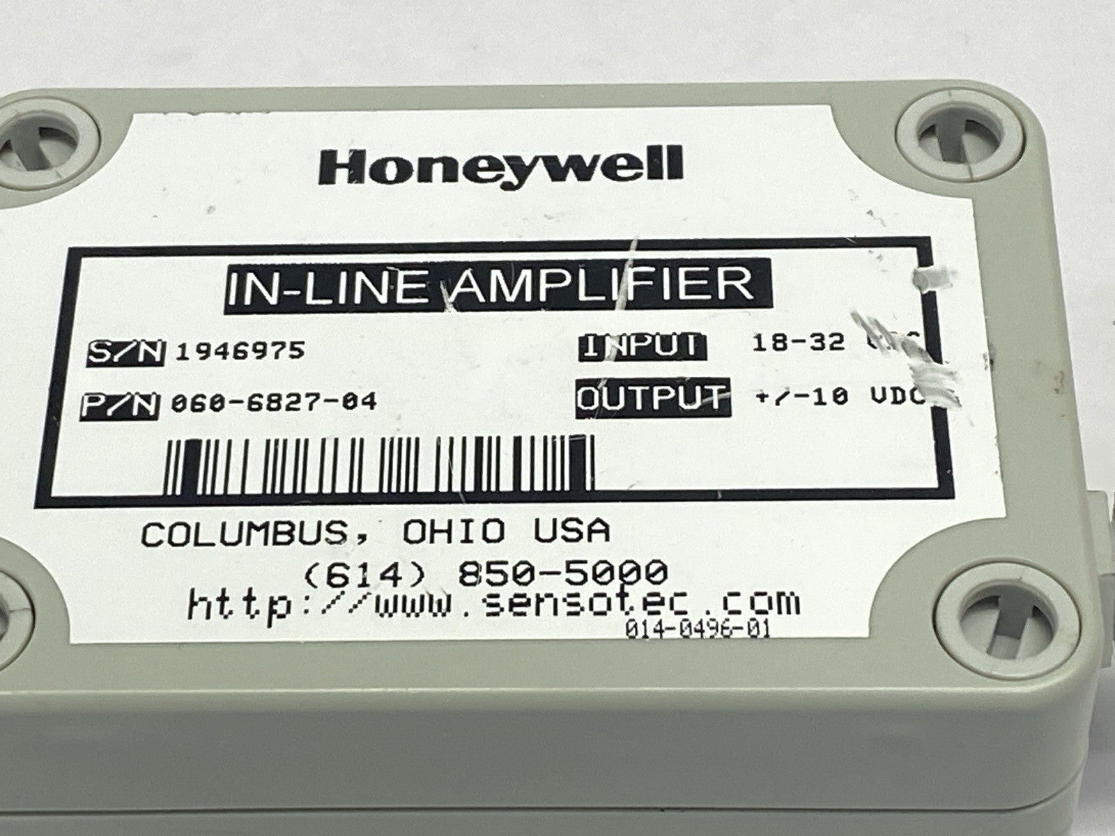 Honeywell 060-6827-04 In-Line Amplifier Strain Gauge 10VDC - Maverick Industrial Sales