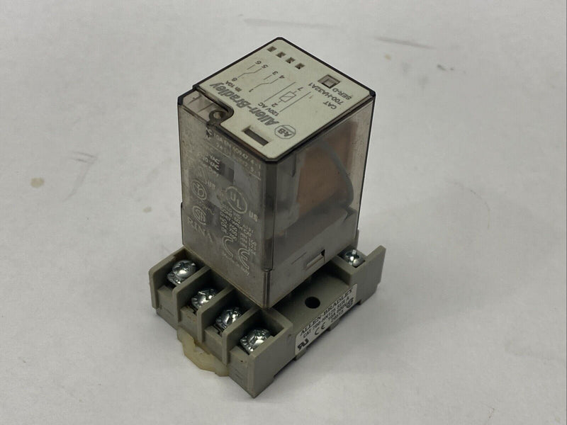 Allen Bradley 700-HA32A1 Ser D Ice Cube Relay w/ 700-HN125 Relay Base - Maverick Industrial Sales