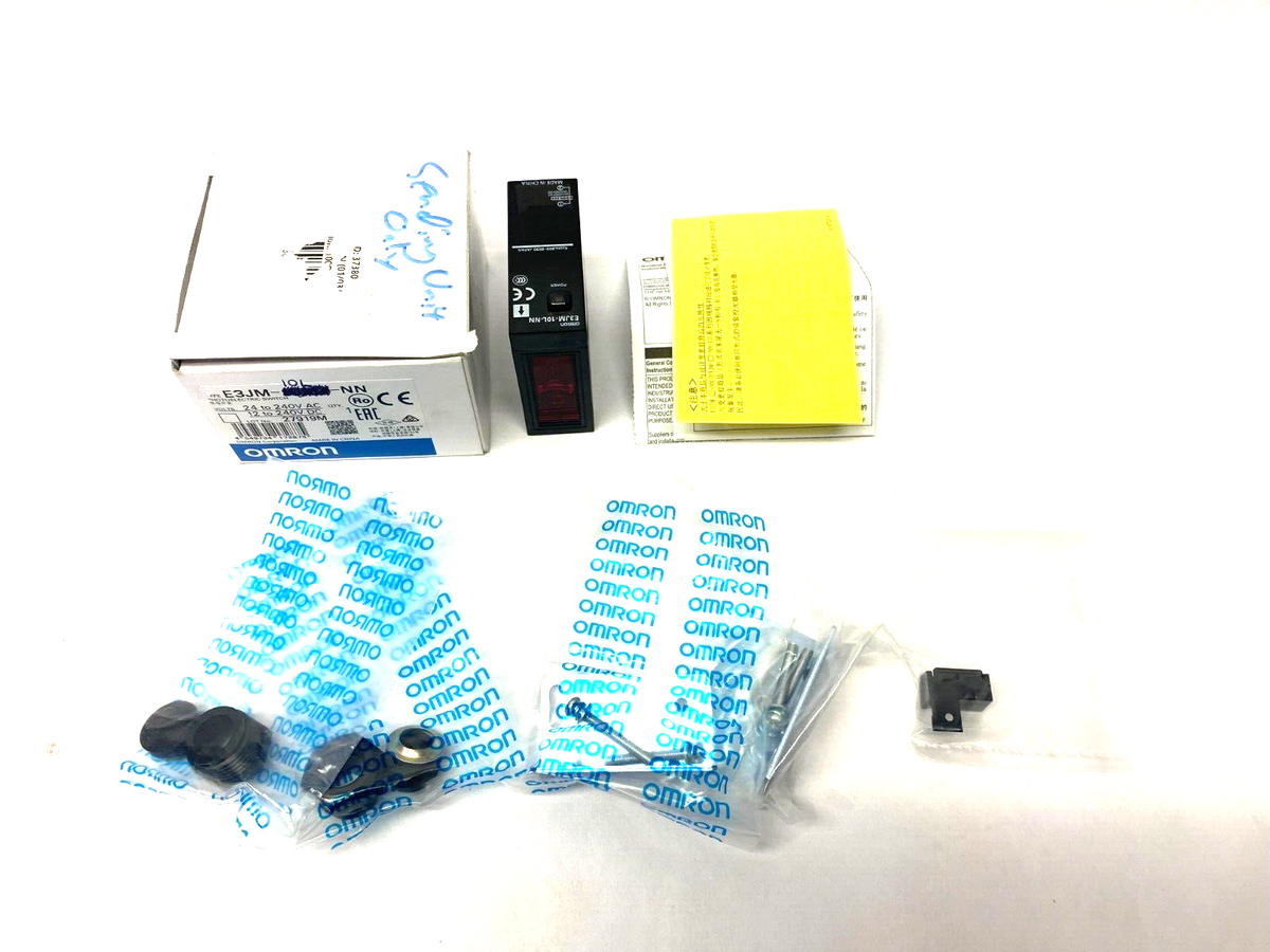E3JM-10L-NN | Omron Through-Beam Photoelectric Switch Sending Unit 24-240VAC - New – Open box - Maverick Industrial Sales