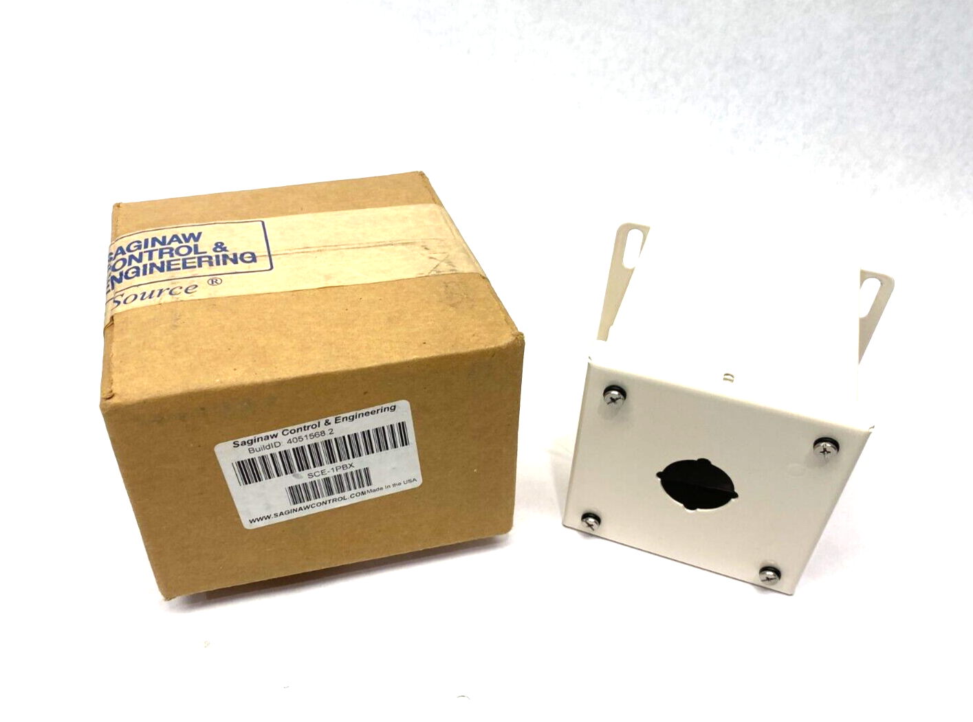 Saginaw Control & Engineering SCE-1PBX Extra Deep Pushbutton Enclosure White 1-H - Maverick Industrial Sales
