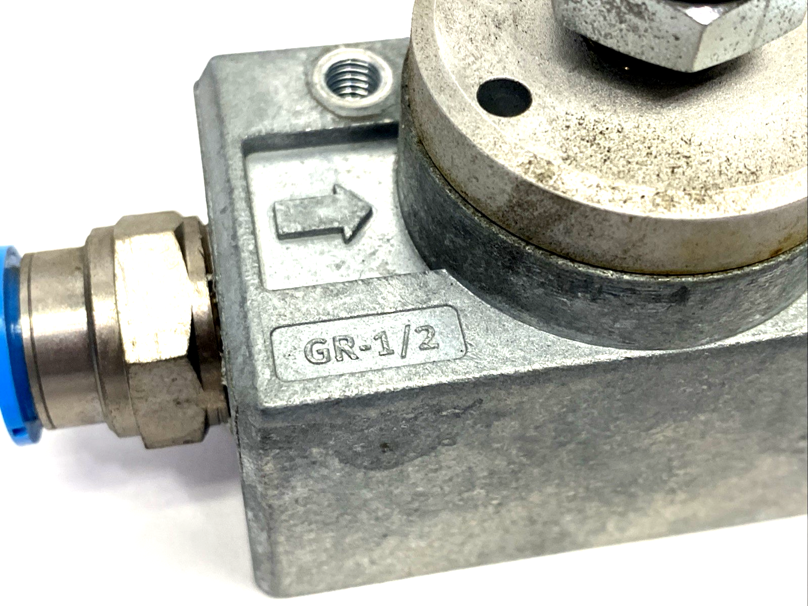 Festo GR-1/2 Pneumatic One-Way Flow Control Valve G 1/2" 3720 - Used - Maverick Industrial Sales
