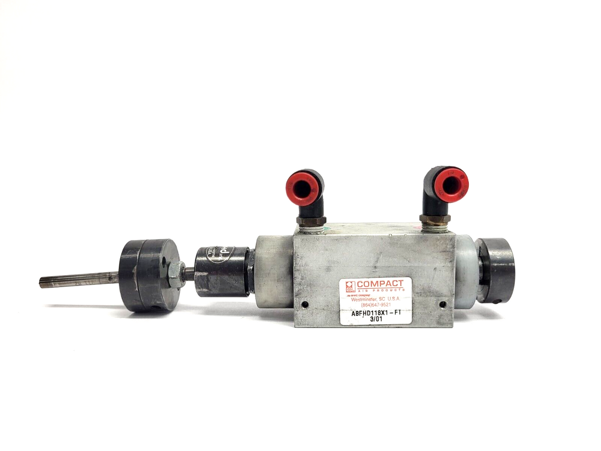 ABFHD118X1-FT | Compact Air Products Pneumatic Cylinder 1-1/8" Bore 1" Stroke - Used - Maverick Industrial Sales