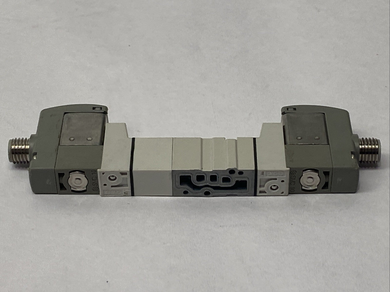 SMC SYJ3430-5WO Pneumatic Base Mount Double Solenoid Valve 24VDC - Maverick Industrial Sales