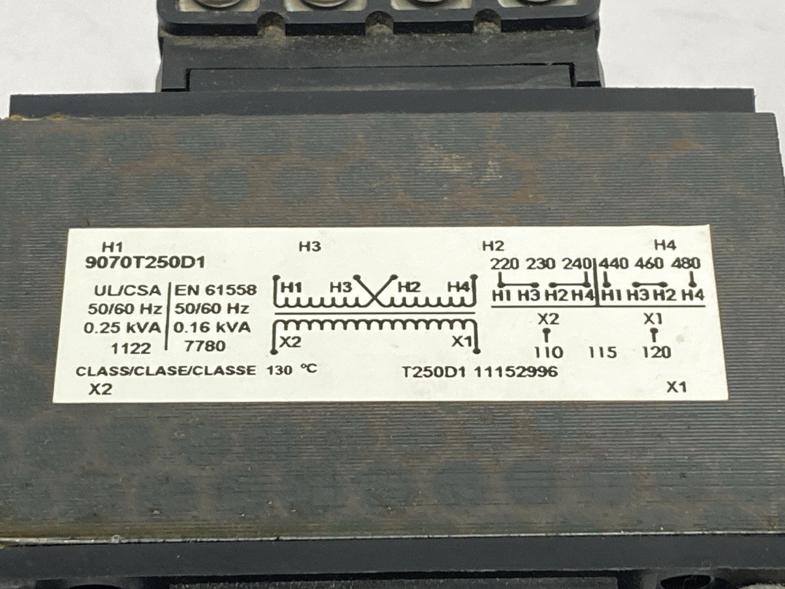 Schneider Electric 9070T250D1 Industrial Control Transformer 240x480V / 120V - Maverick Industrial Sales