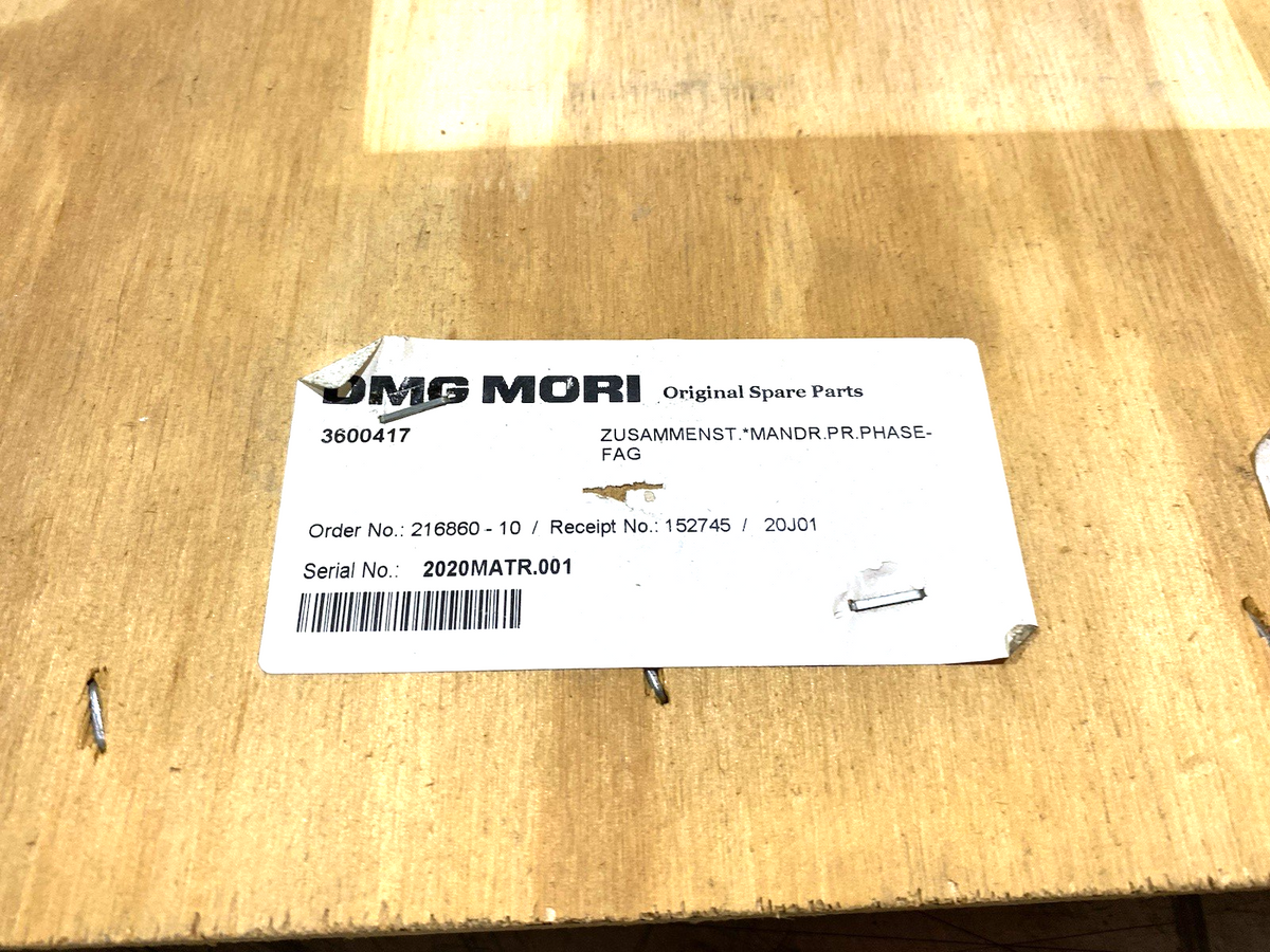 3600417 | DMG MORI OEM CNC Lathe Main Spindle Assembly, Machine Center - New – Open box - Maverick Industrial Sales