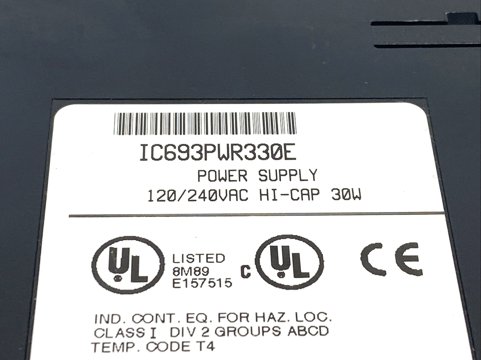 IC693PWR330E | GE Fanuc Power Supply Module 120/240VAC HI-CAP 30W BROKEN LATCH - Used - Maverick Industrial Sales