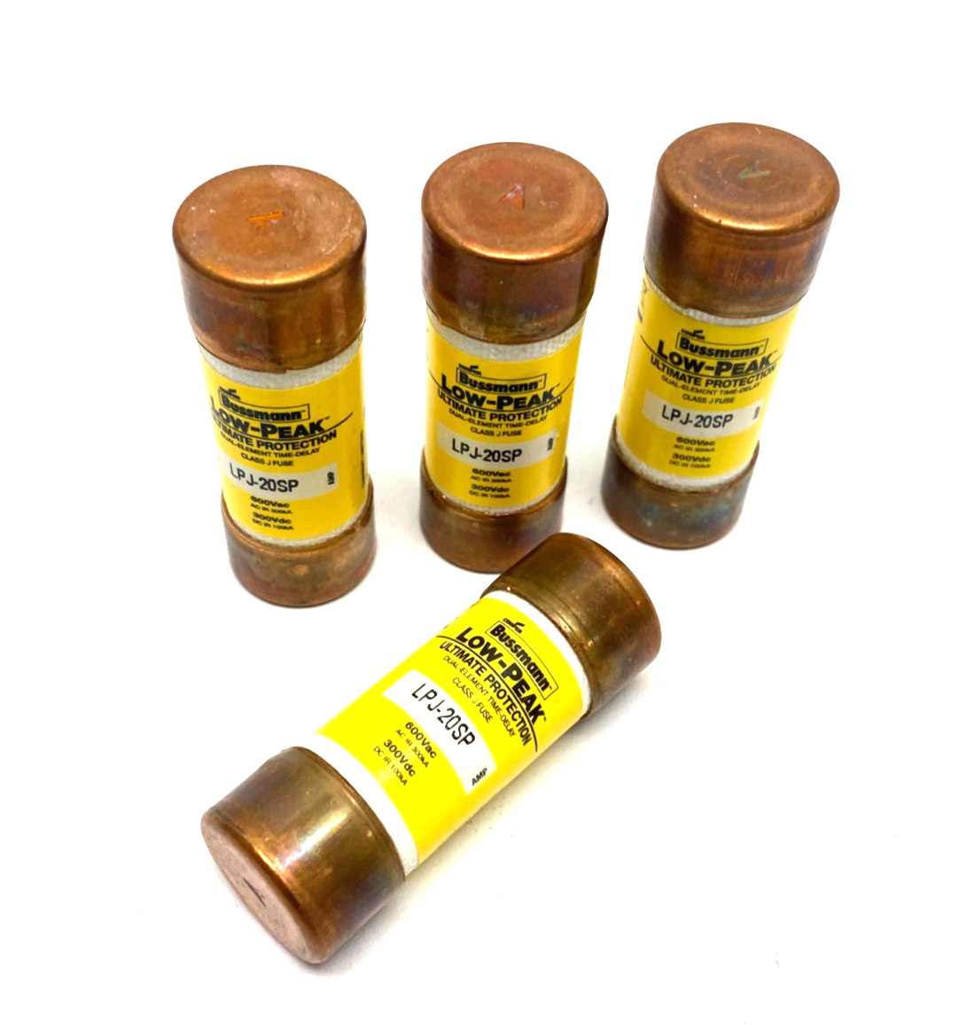 Bussmann LPJ-20SP Low-Peak Time Delay Dual Element Fuse Class J LOT OF 4 - Maverick Industrial Sales