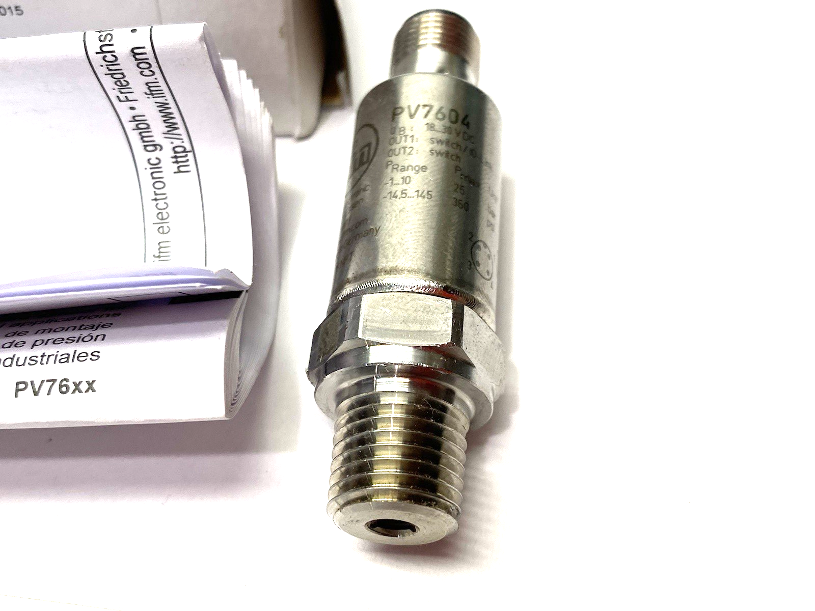 PV7604 | Ifm Pressure Switch w/ IO-Link PV-010-SEN14-UFRVG/US/ / - Used - Maverick Industrial Sales
