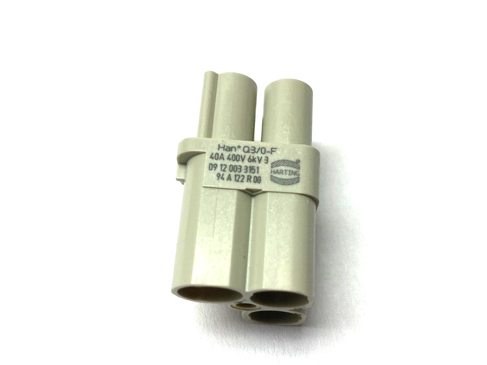 Harting 09120033151 Female Crimp Insert, 3-Contact, 40A 400V, Han Q 3/0-F - Maverick Industrial Sales