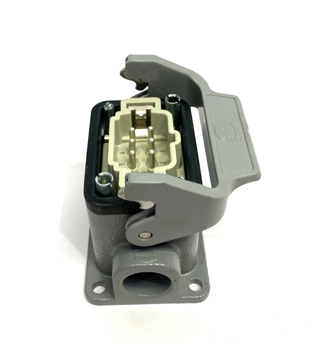 Harting 19300061250 Han 6 B-Base Surface-LC 1 Lever 1xM20 w/ 09330062601 Insert - Used - Maverick Industrial Sales