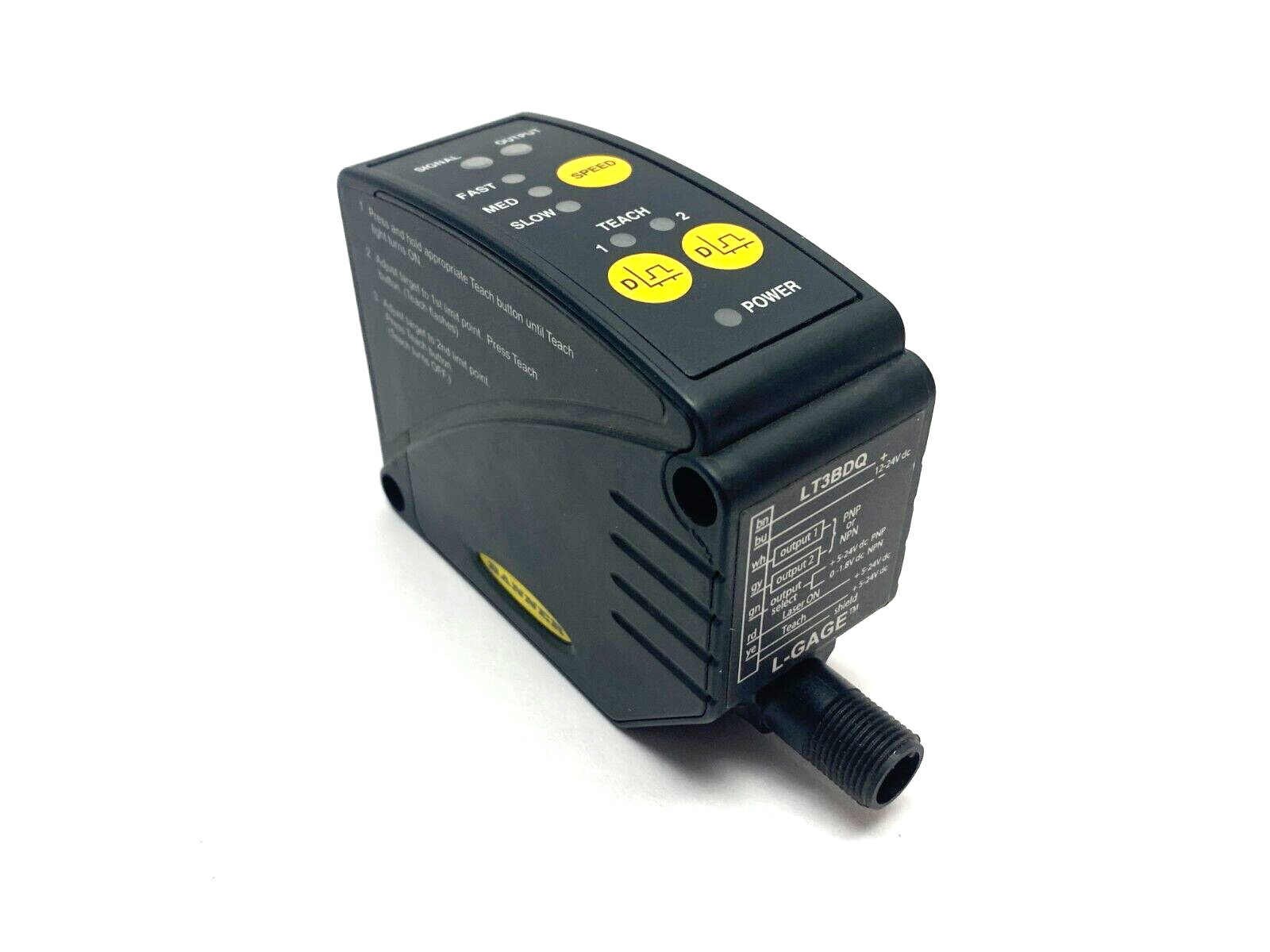 Banner LT3BDQ L-GAGE Laser Diffuse Time-Of-Flight Sensor 300mm to 5m 65516 - Maverick Industrial Sales