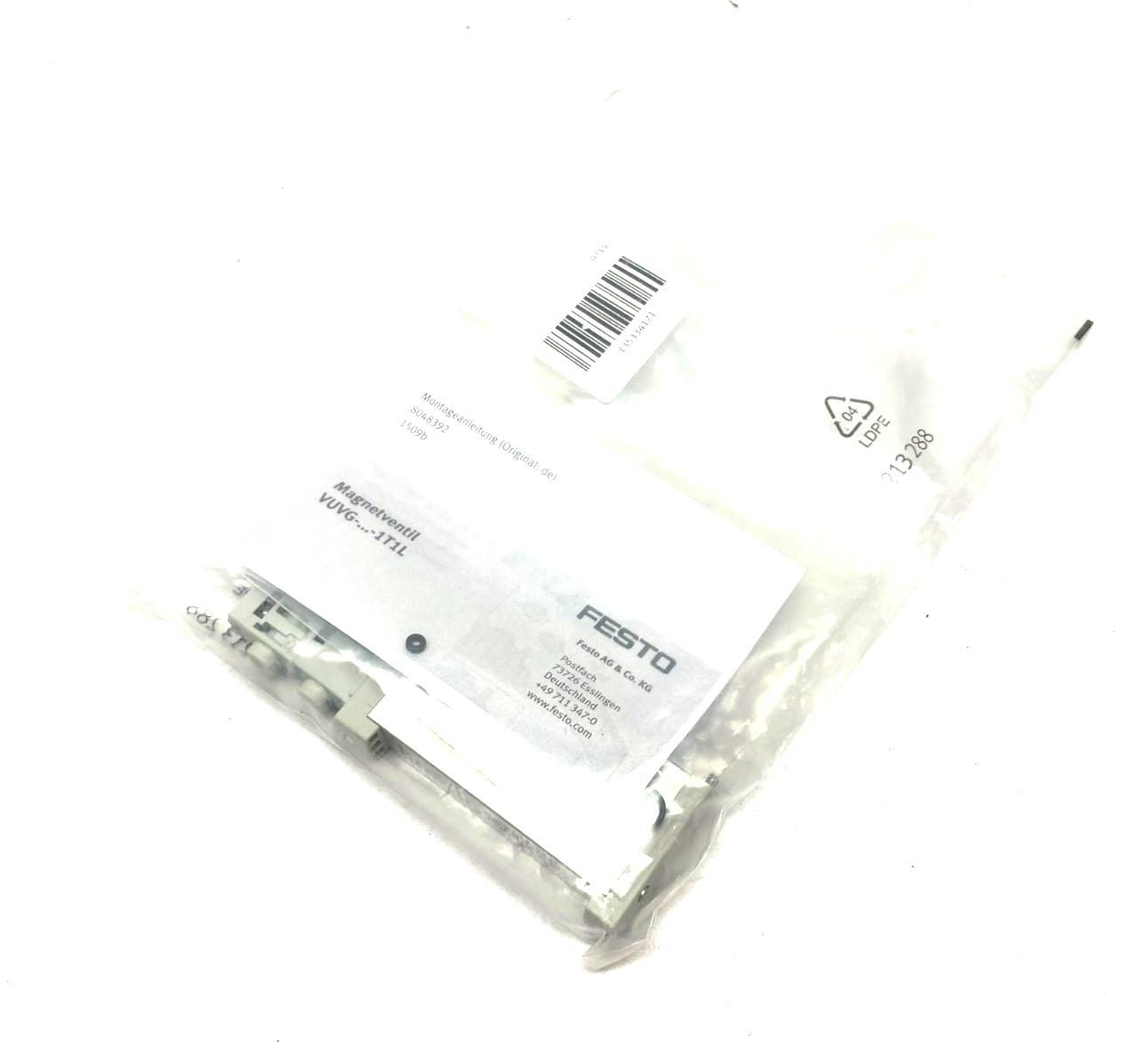 Festo VUVG-B14-P53E-ZT-F-1T1L Solenoid Valve 5/3, Exhausted 573486 - Maverick Industrial Sales