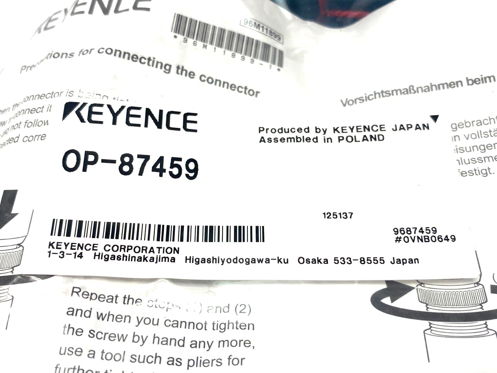 Keyence OP-87459 Ethernet Cable M14 4-Pin to RJ45 10m Length - Maverick Industrial Sales