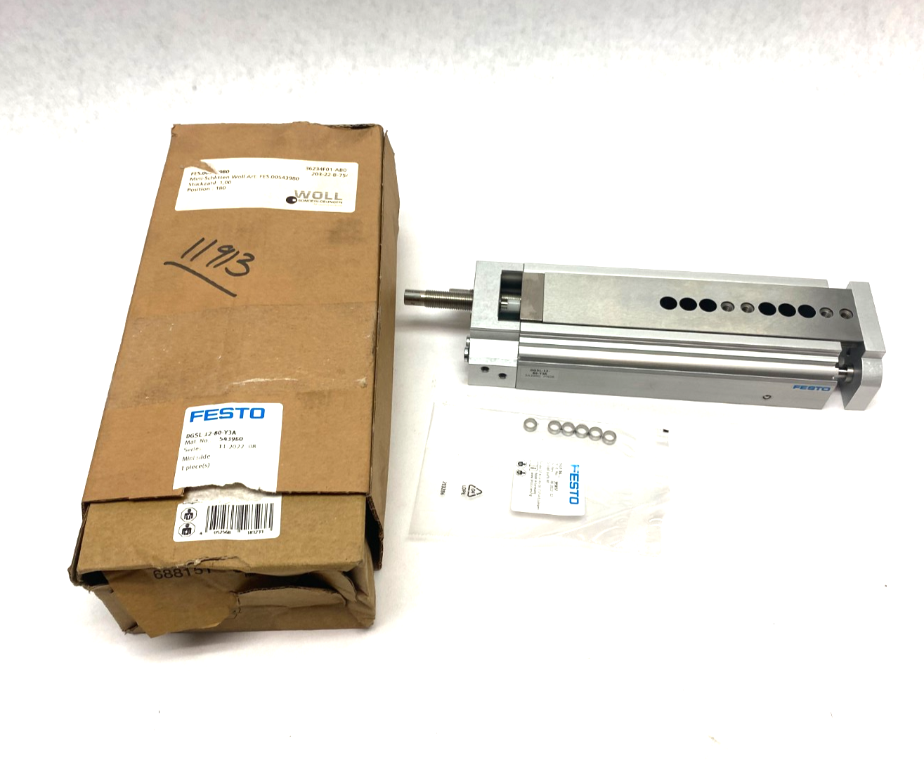 Festo DGSL-12-80-Y3A Mini Slide 80mm Stroke 543980 - Maverick Industrial Sales