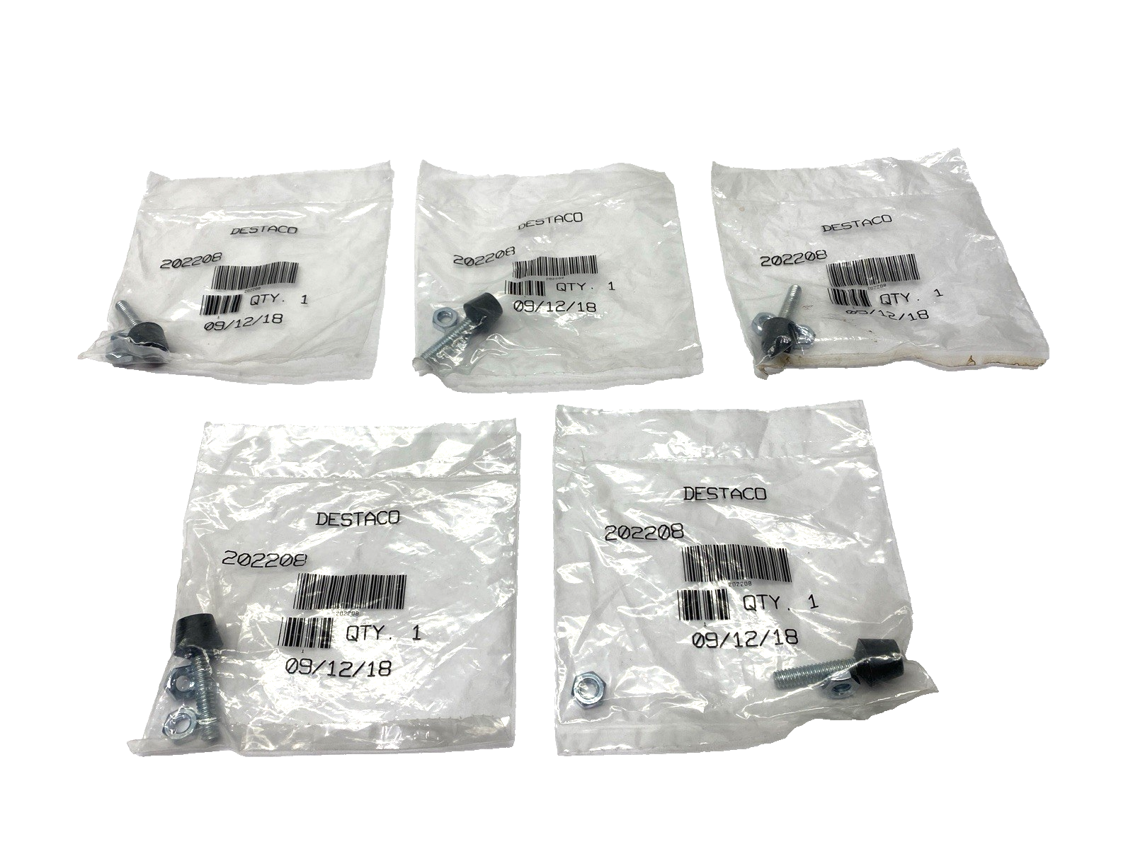Destaco 202208 Black Flat-Tip Bonded Neoprene Spindle for Toggle Clamp LOT OF 5 - Maverick Industrial Sales