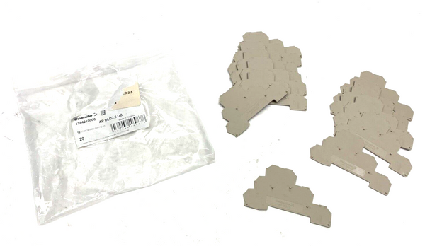 Weidmuller AP DLD2.5 DB Terminal Block End Plate Dark Beige 1784210000 LOT OF 14 - Maverick Industrial Sales