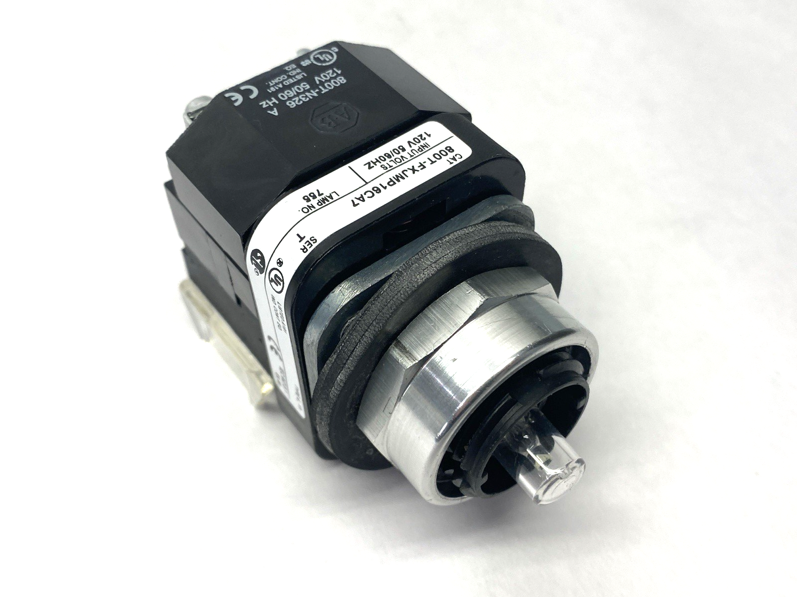 Allen Bradley 800T-FXJMP16CA7 Ser T Push-Pull Button 30mm MISSING MUSHROOM HEAD - Maverick Industrial Sales