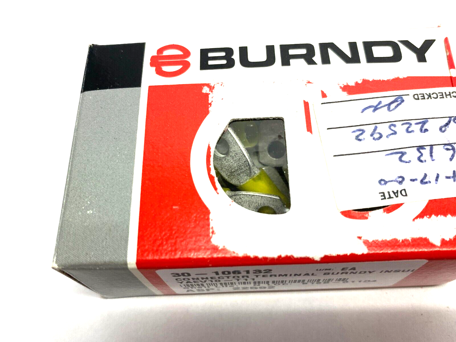 Burndy YAEV10T11BOX Insulug Hylug Heavy Duty Nylon Ring Terminal 10-12 BOX OF 50 - Maverick Industrial Sales