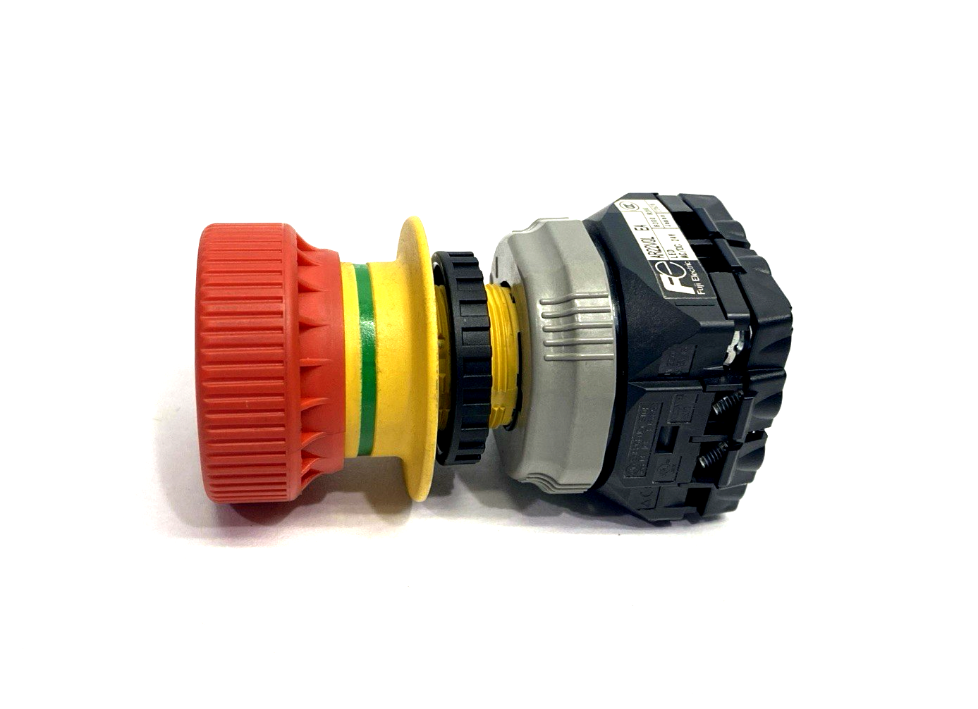 Fuji Electric AR22VQL-01EAR Emergency Stop Pushbutton 22mm Mounting 40mm Head - Maverick Industrial Sales