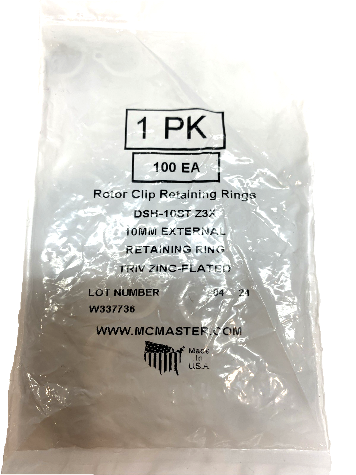 External Retaining Ring DSH-10ST 10mm OD - Maverick Industrial Sales