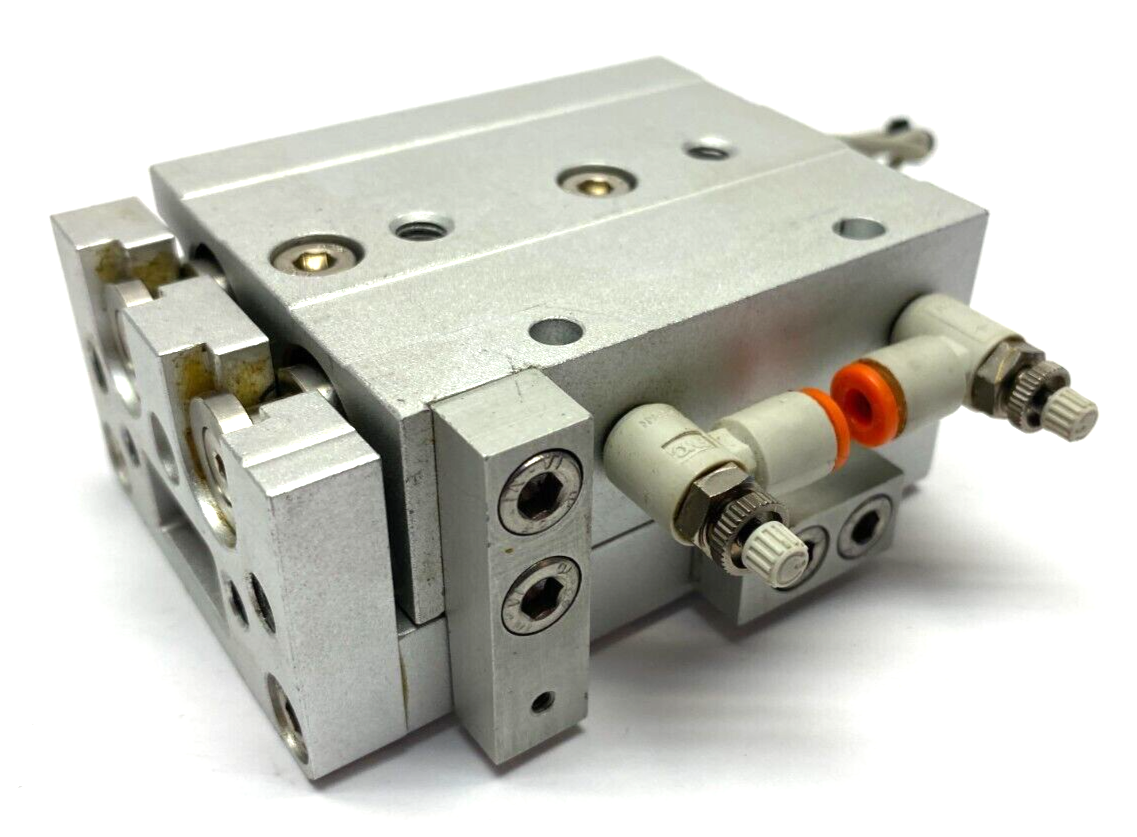 MXS16-20 | SMC Guided Pneumatic Cylinder 16mm Bore 20mm Stroke - Used - Maverick Industrial Sales